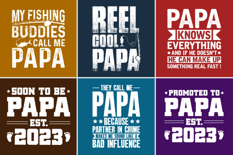 Dad Papa T-Shirt Design Bundle