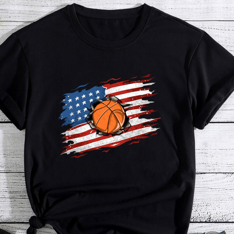 Patriotic basketball 4th Of July USA American Flag PC