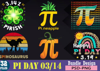 Pi Day Design Bundle 1 – 32 Designs