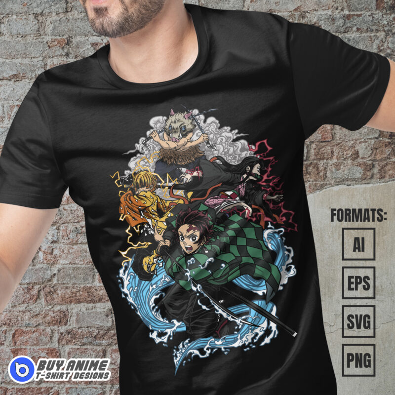 Premium Anime Vector Files, Ready for DTF, DTG, Sublimation Printing ...