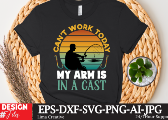 Cant Work Today My Armis In A Cast T-shirt Design,fishing,bass fishing,fishing videos,florida fishing,fishing video,catch em all fishing,fishing tips,kayak fishing,sewer fishing,ice fishing,pier fishing,city fishing,pond fishing,urban fishing,creek fishing,shore fishing,winter fishing,magnet fishing,bass fishing