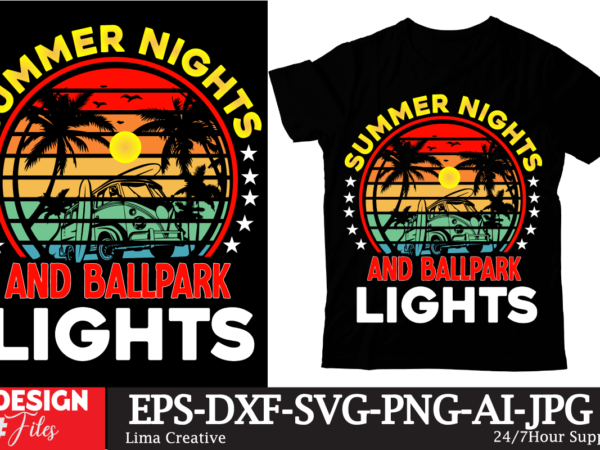 Summer night and ballpark lights t-shirt design ,summer retro t-shirt design, summer t-shirt design bundle,summer t-shirt design ,summer sublimation png 10 design bundle,summer t-shirt 10 design bundle,t-shirt design,t-shirt design tutorial,t-shirt