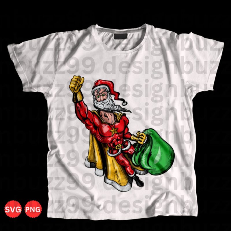Super Santa Claus Svg, Super Santa Claus Digital Download, Christmas Svg, Funny Santa Svg,Super Santa Claus Tshirt Png