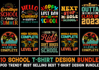 School T-Shirt Design Bundle