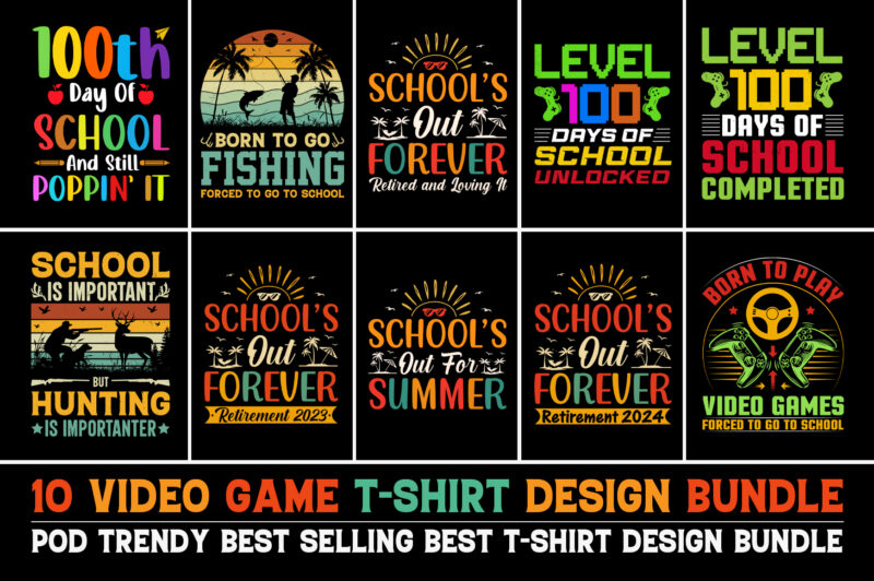 School T-Shirt Design Bundle