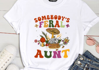 Somebody_s Feral Aunt Opossum Wild Auntie Groovy Mushroom PC
