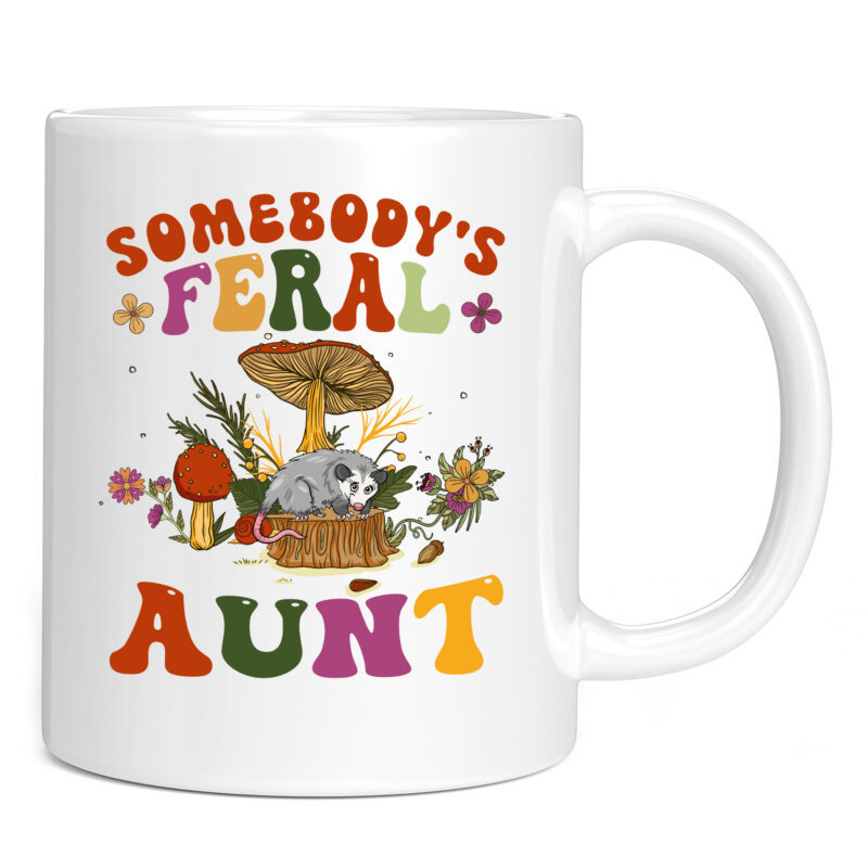 Somebody_s Feral Aunt Opossum Wild Auntie Groovy Mushroom PC