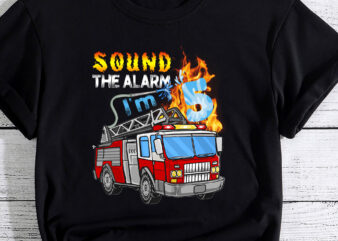 Sound the Alarm I_m 5 5th Birthday Fireman Firetruck Boys PC