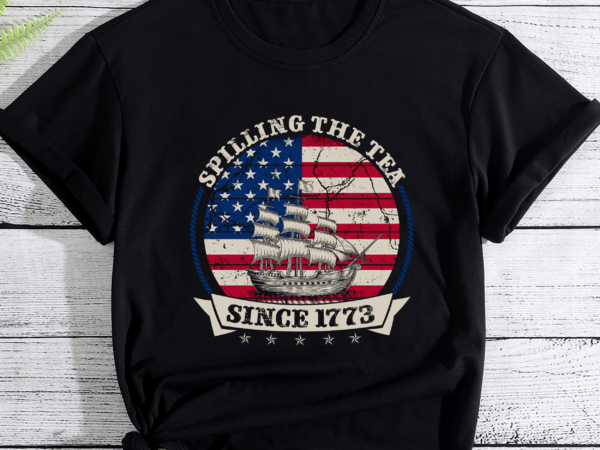 Spilling the tea since 1773 vintage us history teacher pc t shirt template vector