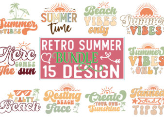 Retro Summer SVG Bundle t shirt design online