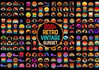 Sunset Retro Vintage Graphic Mega Bundle,vintage t shirt design template,vintage t shirt design vector,vintage t shirt design,90s vintage shirts,vintage 80s t shirts,vintage band t shirts,vintage t-shirt design template,vintage t-shirt design