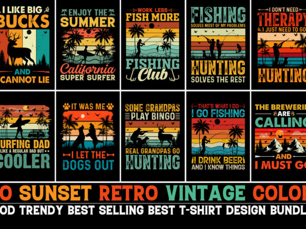 Sunset sublimation t-shirt design bundle Sunset sublimation t-shirt design bundle