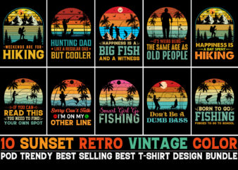 Sunset Sublimation T-Shirt Design Bundle