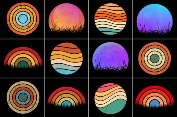 Sunset Colorful Background for T-Shirt Design