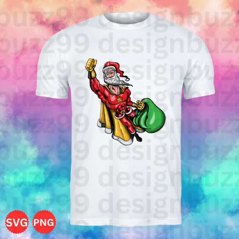 Super Santa Claus Svg, Super Santa Claus Digital Download, Christmas Svg, Funny Santa Svg,Super Santa Claus Tshirt Png