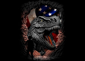 T-Rex Independence day 2 t shirt designs for sale