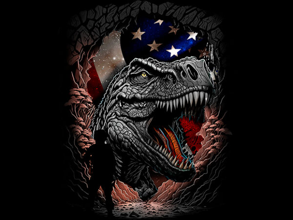 T-rex independence day 2 t shirt designs for sale