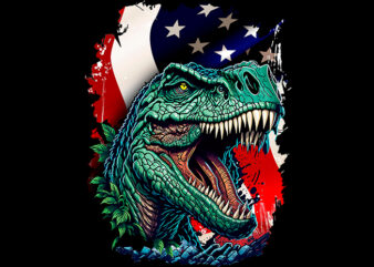 T-Rex Independence day t shirt designs for sale