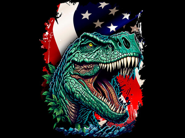 T-rex independence day t shirt designs for sale