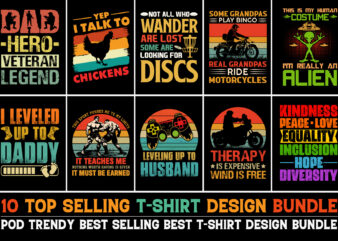 T-Shirt Design Bundle-Trendy Pod Best T-Shirt Design Bundle