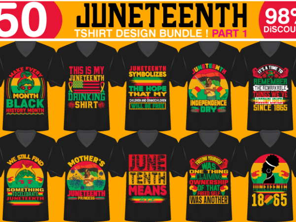 Juneteenth mega t-shirt design bundle – part 2