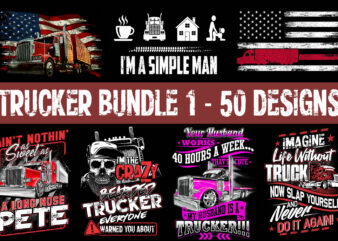 Buy trucker design bundle 1 - 50 designs