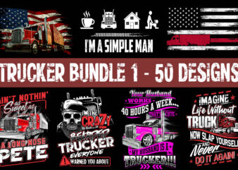 Buy Trucker Design Bundle 1 – 50 Designs