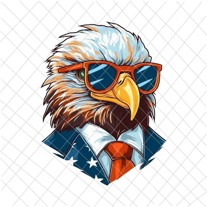 American Bald Eagle Mullet 4th Of July Png, American Eagle Png, Eagle 4th Of July Png, American Eagle USA Patriotic Png, Eagle Patriotic Day Png