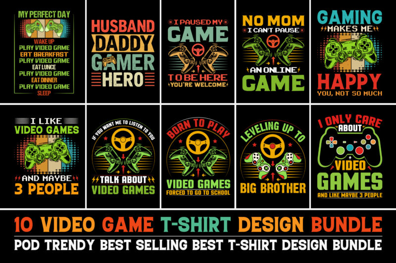 Video Game T-Shirt Design Bundle,Shirt designs,TShirt,TShirt Design,TShirt Design Bundle,T-Shirt,T Shirt Design Online,T-shirt design ideas,T-Shirt,T-Shirt Design,T-Shirt Design Bundle,Tee Shirt,Best T-Shirt Design,Typography T-Shirt Design,T Shirt Design Pod,Print On Demand,Graphic Tees,Sublimation T-Shirt Design,T-shirt