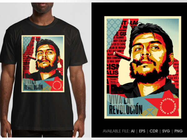 Viva la revolucion t shirt vector art