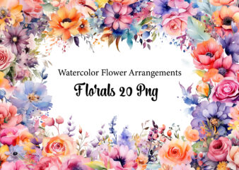 Watercolor Flower Arrangements Florals t shirt design for sale