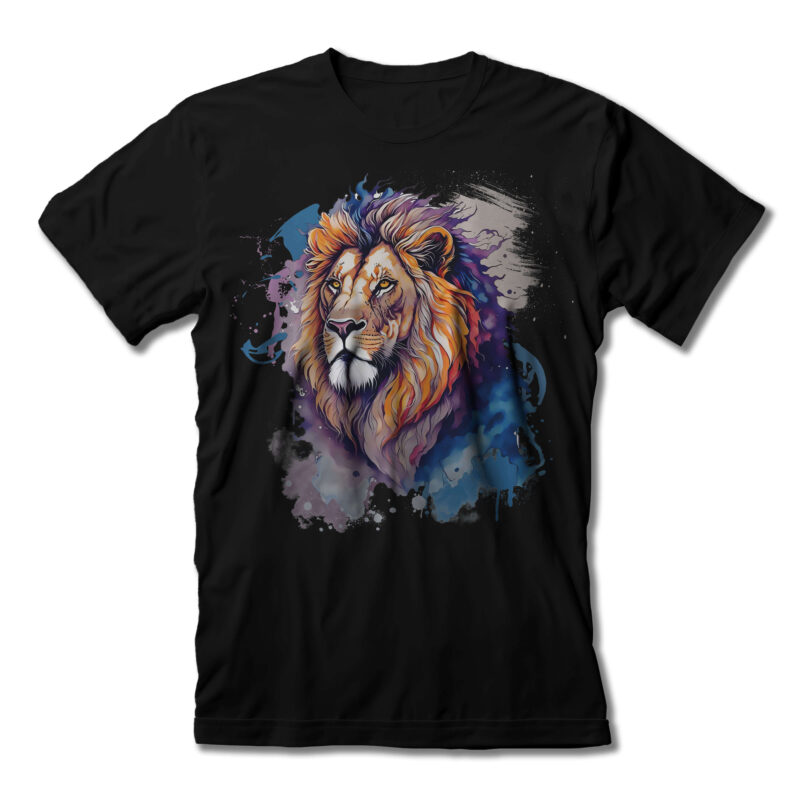 Watercolor Lion - Buy t-shirt designs