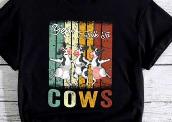Yep I Talk To cow Funny Cute T-Shirt PC 1