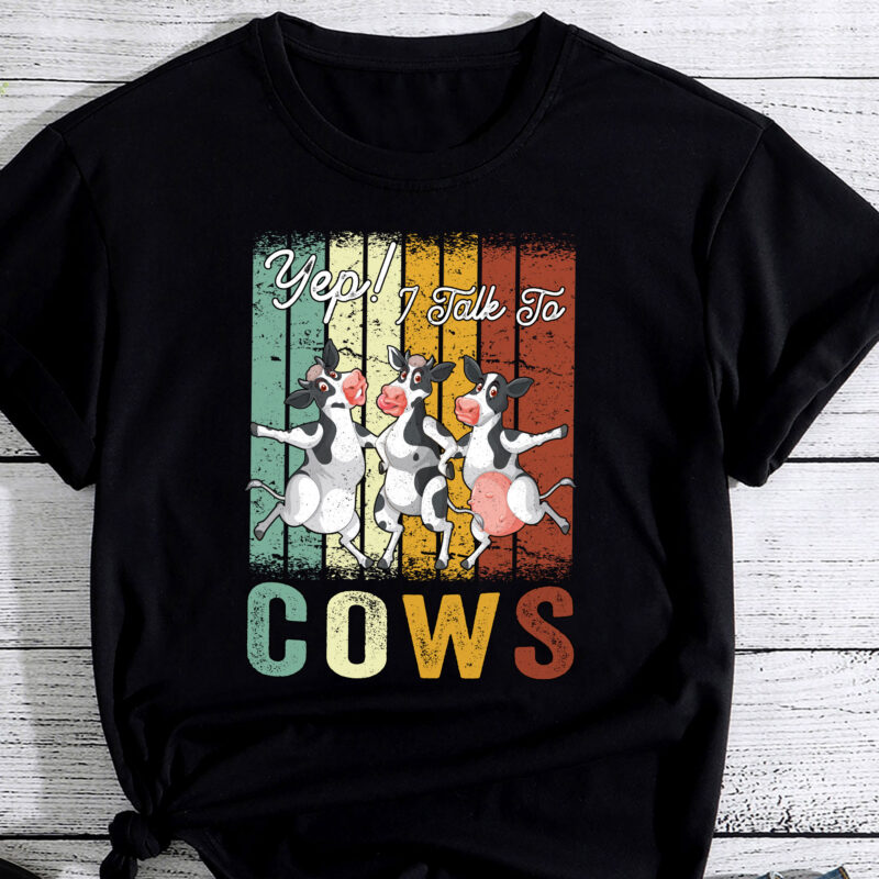Yep I Talk To cow Funny Cute T-Shirt PC 1