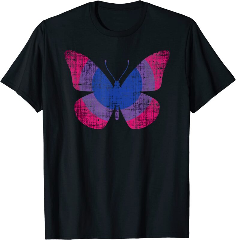 Bisexual Pride Flag Butterfly Lgbtq Equality T Shirt