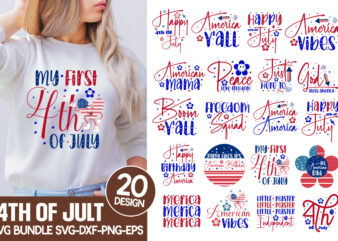 4th Of July SVG Bundle , 20 Design 4th Of July Bundle,4th of July SVG Bundle, July 4th SVG, Fourth of July svg, America svg, USA Flag svg, Patriotic, Independence
