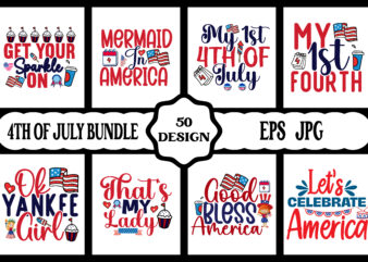 4th of July SVG Bundle, July 4th SVG, Fourth of July svg, America svg, USA Flag svg, Patriotic, Independence Day Shirt, Cut File Cricut
