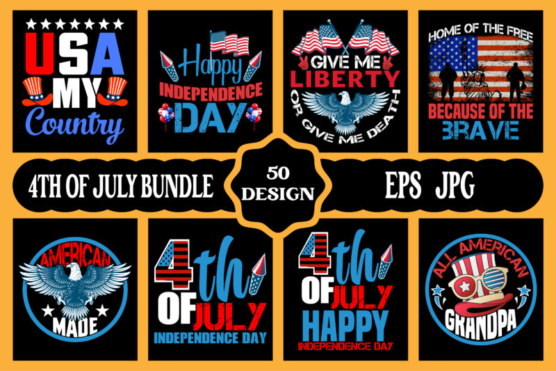 4th of July SVG Bundle, July 4th SVG, Fourth of July svg, America svg, USA Flag svg, Patriotic, Independence Day Shirt, Cut File Cricut