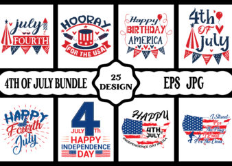 4th of July SVG Bundle, July 4th SVG, Fourth of July svg, America svg, USA Flag svg, Patriotic, Independence Day Shirt, Cut File Cricut