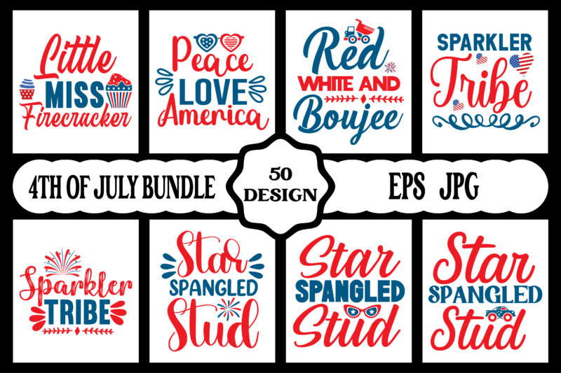 4th of July SVG Bundle, July 4th SVG, Fourth of July svg, America svg, USA Flag svg, Patriotic, Independence Day Shirt, Cut File Cricut