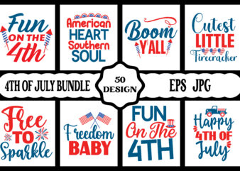 4th of July SVG Bundle, July 4th SVG, Fourth of July svg, America svg, USA Flag svg, Patriotic, Independence Day Shirt, Cut File Cricut