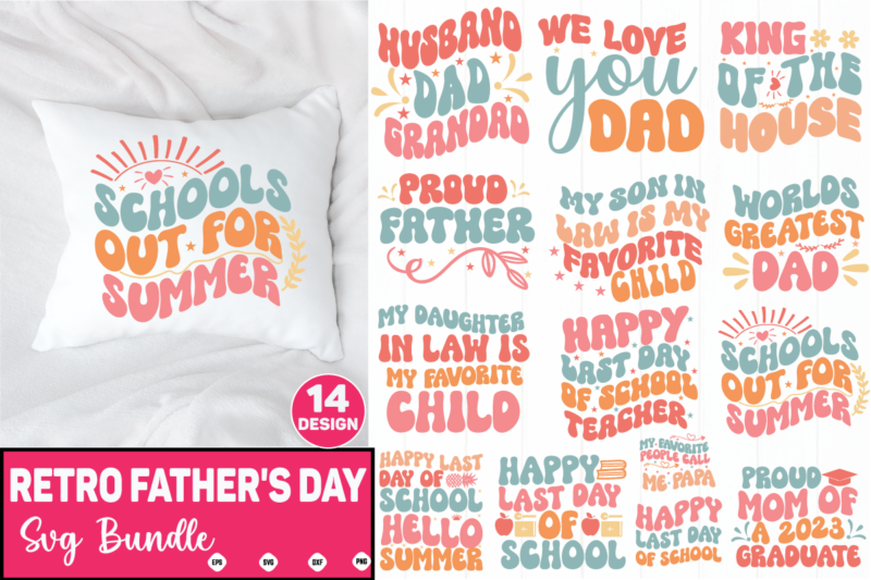 Retro Father's Day SVG Bundle fathers day, dad, daddy, happy fathers day, father, grandpa, fishing, for dad, fathers, birthday, pa, uncle, husband, brother, ideas, sailing, boating, dad needs a beer,
