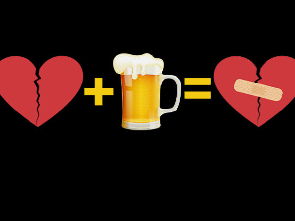 Beer heart t shirt template