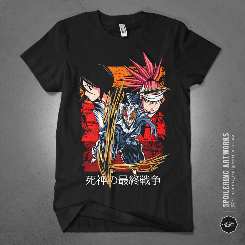 populer anime lover tshirt design bundle illustration part 1