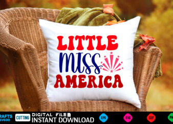 Little miss america retro design 4th of july pattern, 4th of july cute, 4th of july trendy, 4th of july fun, 4th of july happy, 4th of july pretty, 4th