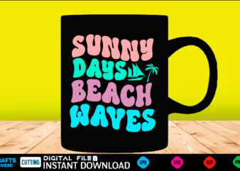 Sunny days beach waves svg retro design Summer Retro Svg Bundle, Retro Summer Svg Bundle, Groovy Summer Svg, Retro Beach Svg, Groovy Beach Bundle, Summer Svg Bundle, Retro Summer Svg,