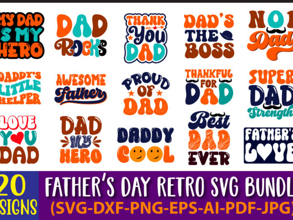 Father’s day retro svg bundle, dad retro svg bundle, father’s day tshirt design bundle