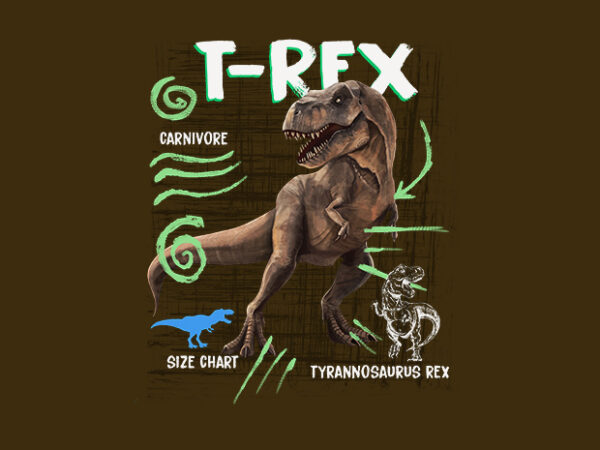 T-rex dinosaur t shirt designs for sale