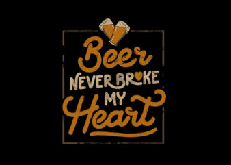 Beer Heart t shirt template