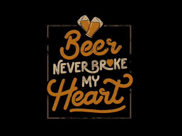Beer heart t shirt template